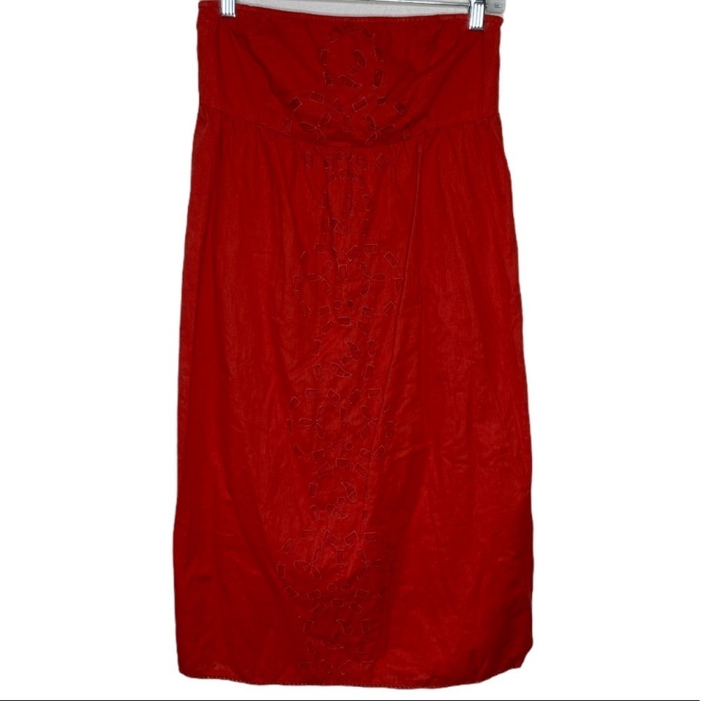Old Navy Strapless Dress Red